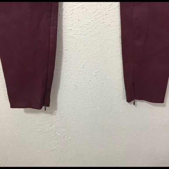 Vince real leather bordeaux leggings - Picture 3 of 5
